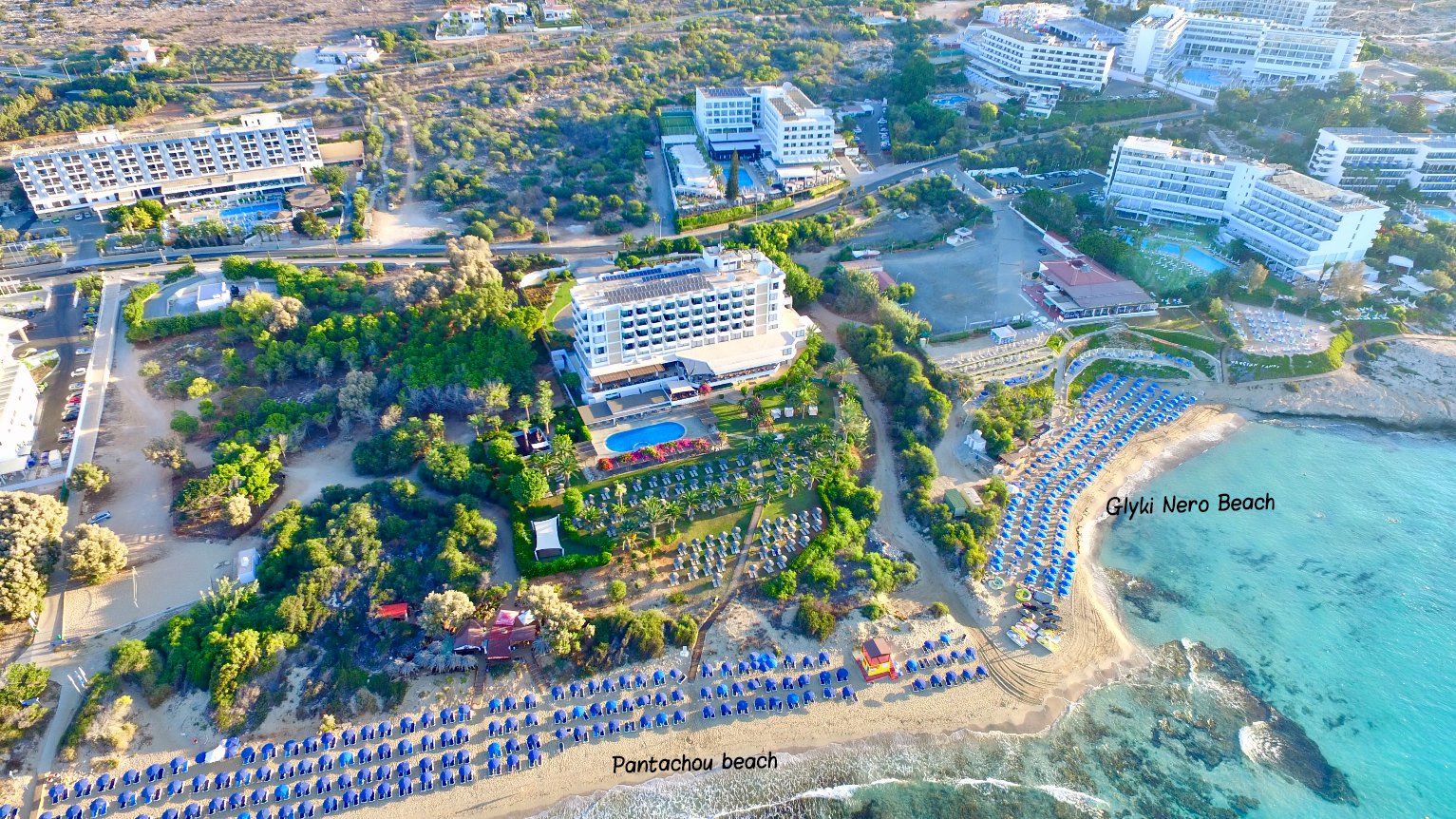 Grecian - Glyki Nero Beach (Глики Неро (Грешиан), Pantachou (Пантаху) beach и Limanaki (Лиманаки) Beach  Айя-Напа Кипр