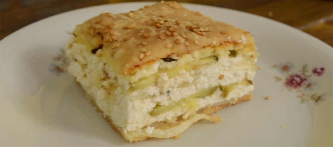 Греческий пирог с кабачками (Κολοκυθομπούρεκο)